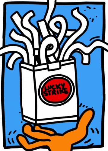 Animated Lucky Strike by Keith Haring