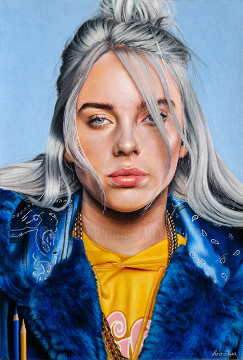 Finally finshed my new drawing of the beautiful Billie Eilish!! Really proud with how it turned out 