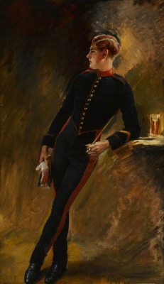 viktor-sbor:William Bruce Ellis Ranken (1881–1941)-Trooper of Royal Horse Guards, in Walking-Out Dress. Date 1915