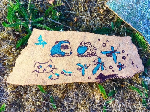 I Drew On Bark🌿✨ When I Forgot My Sketchbook At Home I Improvised...