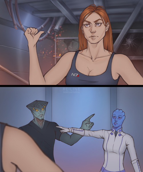 reiline: Just a meme redrawPoor Javik’s cabin could not stand the confrontation of two hot-tem