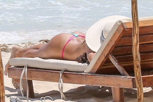 toplessbeachcelebs:  Arianny Celeste (Model) topless on the beach in Mexico (March 2017)Need a better view of Arianny Celeste’s massive boobs? You’re in luck! When returning her lounge chair, the gorgeous UFC model uncovered her sizable rack and