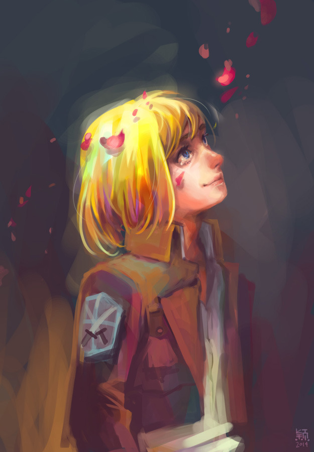 roundfound:  late night noodlin in school, trying out that color blobbing style again