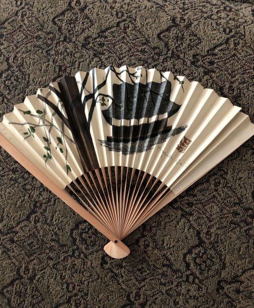 Vintage Northwest Orient Hand Painted Fan By Woodblock Artist Kiyoshi Saito