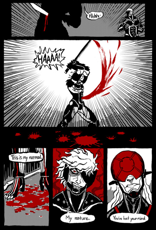 rhodathepomelo:For my graphic novel adaptation assignment I did the cutscene for Monsoon’s bos