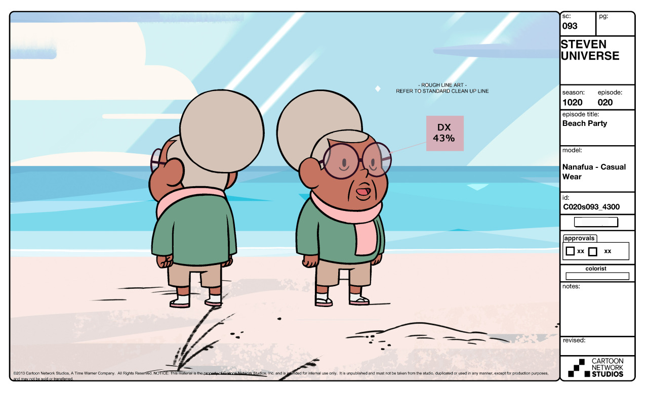 A selection of Characters, Props and Effects from the Steven Universe episode: Beach