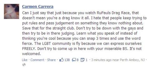 fagmobs:  Haven’t contestants from RuPauls Drag Race come out and spoken on how Ru and other executives pressure them into acting a certain way and doing certain things? The show in general already portrays an extremely stereotypical view of LGBTQ 