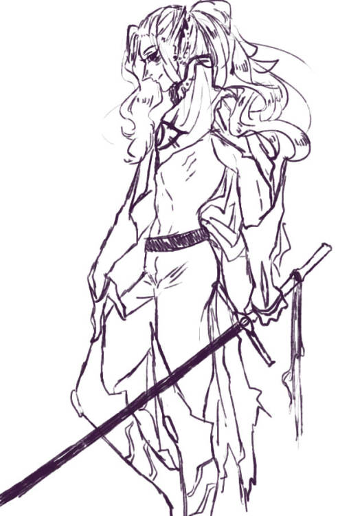 an-radish: Mairon in battle outfit. I want to make him…terrifying, but still looks gay anyway