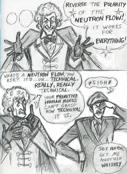 fleurdeneuf: imperialdalek: raineszramski: Some of the silly Doctor Who sketchbook cartoons I did be