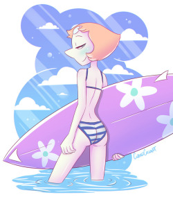 Surfer girl Pearl, based on an old rough