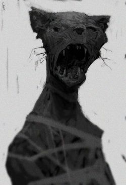 creaturesfromdreams:  Cat by EdwardDelandreArt 