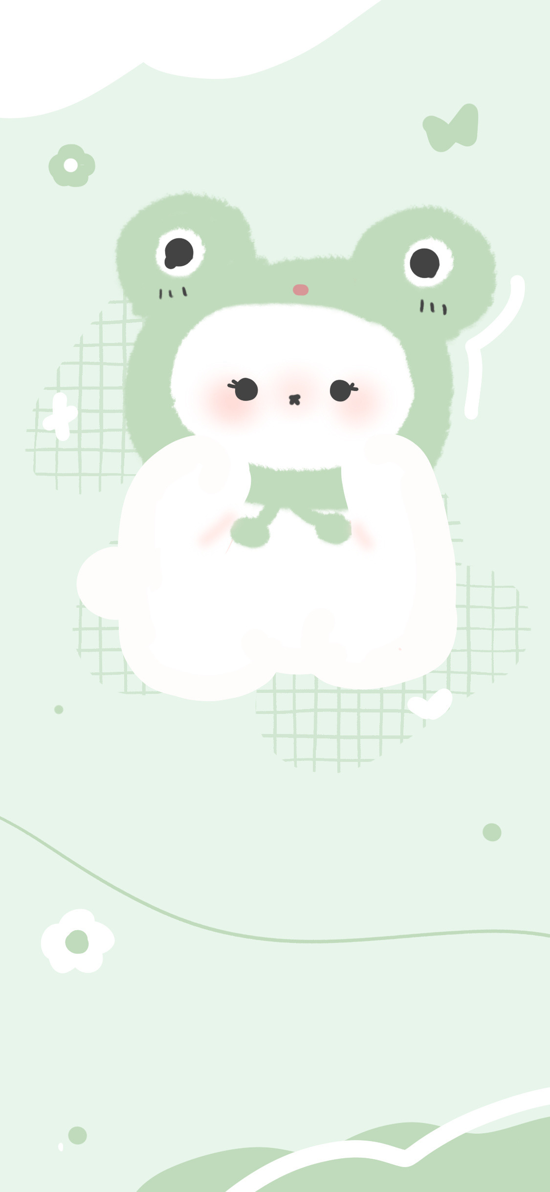 wallpaper cute green