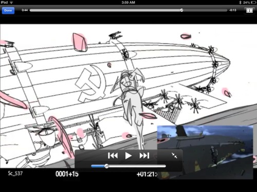 wilderwuff:  I WAS READING THE ITUNES KORRA BOOK THEY JUST RELEASED AND THIS WAS IN ONE OF THE ANIMATICS THE EQUALIST AIRSHIPS LIN WAS TEARING UP HAVE THE COMMUNIST SICKLE AN HAMMER ON THE SIDE FOR ONE FRAME AND IM HOWLING