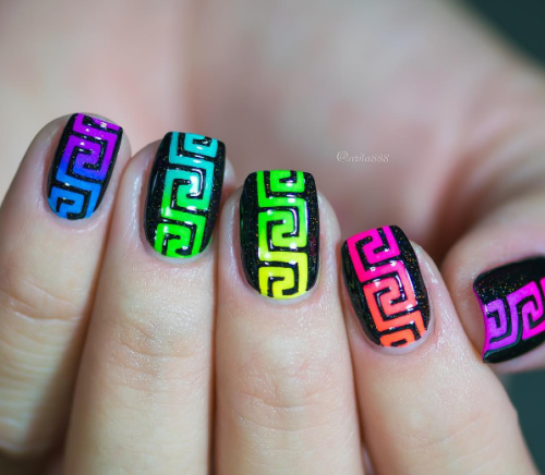 pretty-pink-wifey:nailpornography: Neon Nail Vinyls This is amazing!