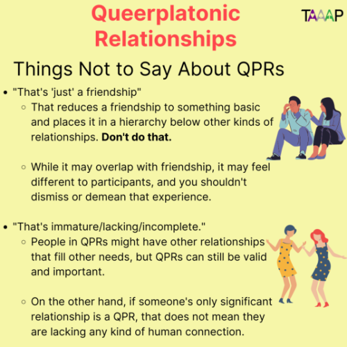 theaceandaroadvocacyproject: This week we are talking about Queerplatonic Relationships, aka QPRs![I