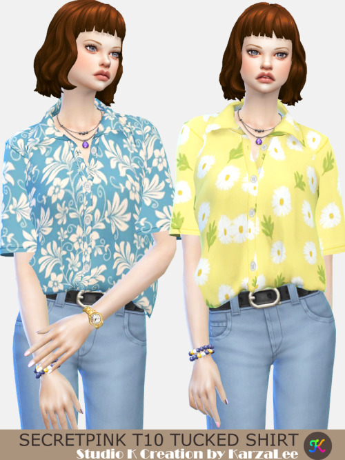 studio-k-creation:[SecretPink] T10 tucked shirt (S4CC)standalone / 29 swatches / new mesh by me / ba