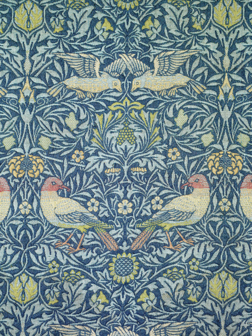 William Morris, bird woven design, 1878.Morris was part of the arts &amp; crafts movement, his desig