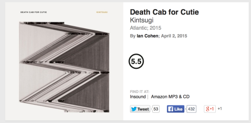 So&hellip;not surprisingly, Pitchfork gave Death Cab for Cutie’s most recent album a bad review. Who