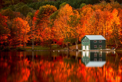 lori-rocks:   Boathouse at night by  Dave Van de Laar   