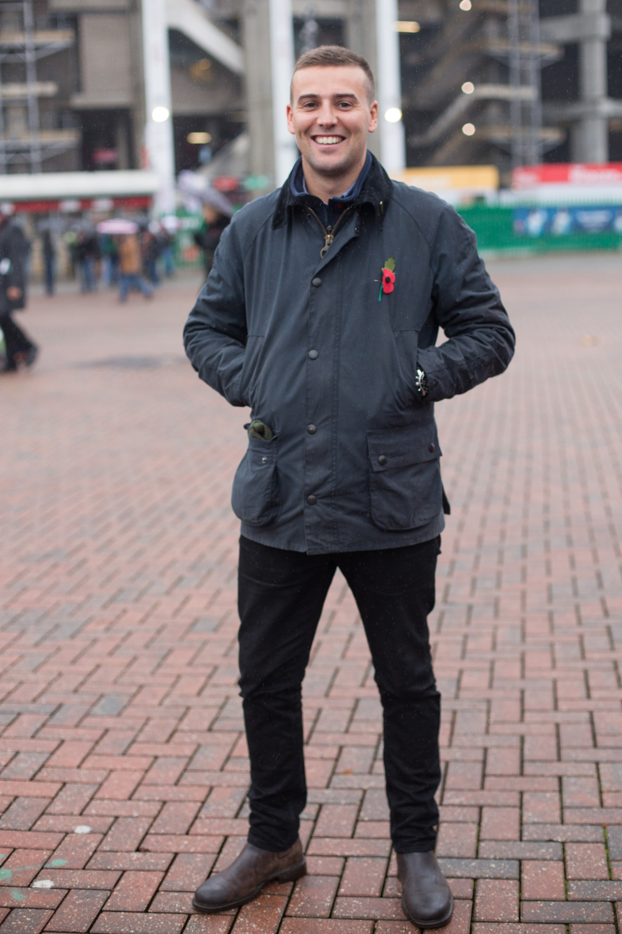 Richard wore our Barbour Ashby Wax 