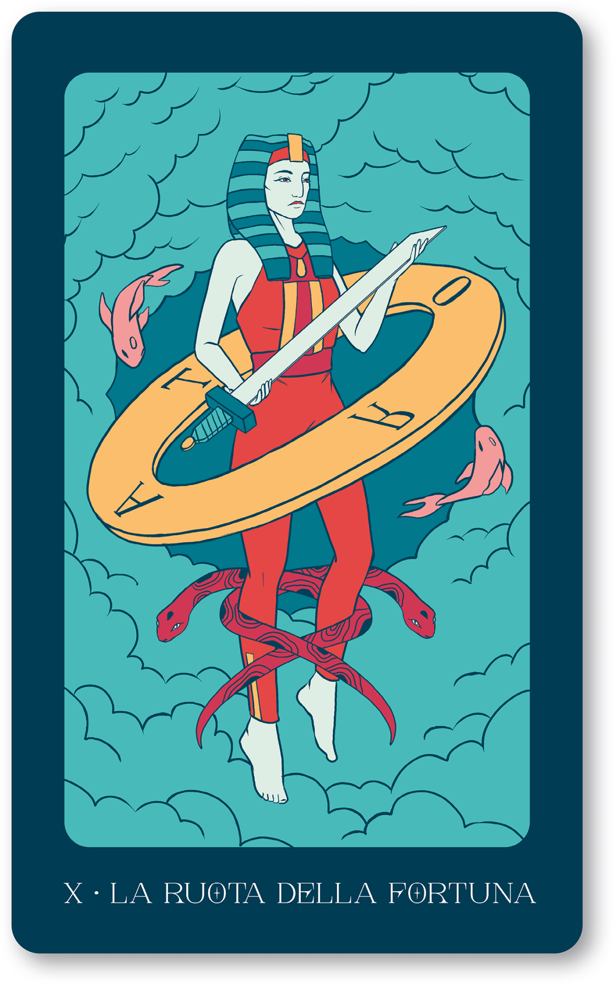 Comparative Tarot — La Ruota della Fortuna. Art by Alice