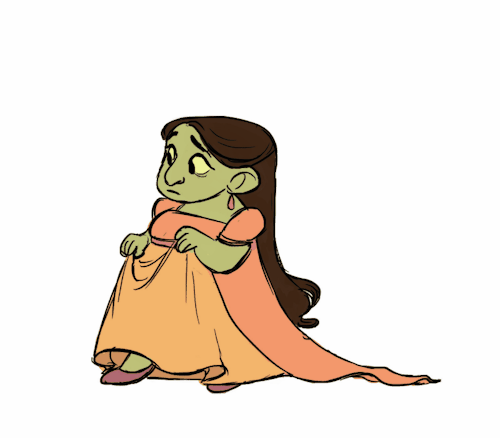 This is my character Mirabelle, a shy troll princess. Not sure about the colouring yet. I think I’ll