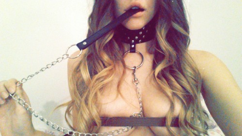 Porn photo sensualhumiliation:  collared and having