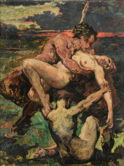 amare-habeo: Emile Baes (Belgian, 1879-1954) Bacchanalia, N/D Oil on canvas, 92 x 73 cm