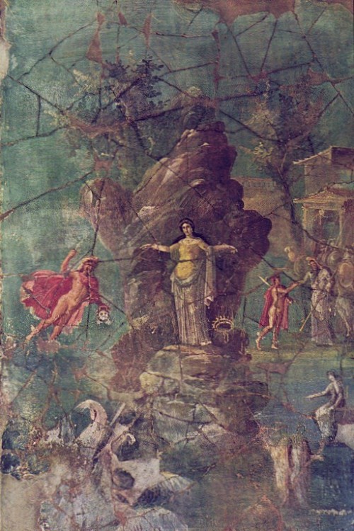 vcrfl:Fresco of Perseus and Andromeda from the west wall of the triclinium of the House of the Pries