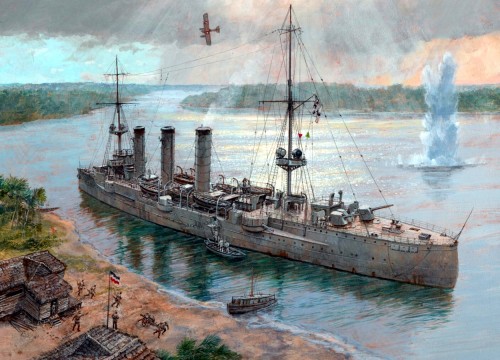 1915 SMS Königsberg en el delta del Rufiji - Paul Wright