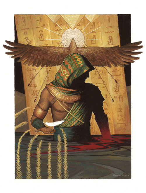 Weight Of A Feather, Assassin's Creed: Origins Fanart, Watercolour And Acrylic Gouache On Hot Press Paper,