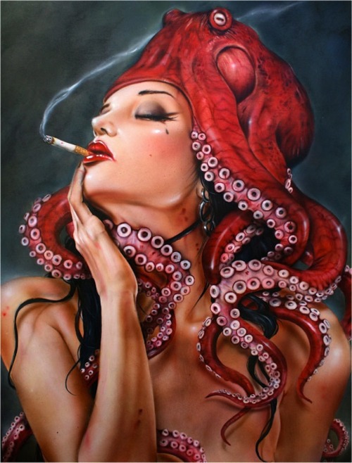 asylum-art:  Seductive Female Paintings by porn pictures