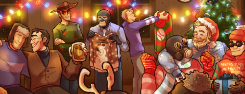 Did A Winter Pic For My Banner (and Of Course Cryo Has To Be There) Its The Merc Holiday Party !! This
