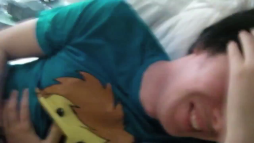 omgitsphan:  Dan trying to wake Phil up. 