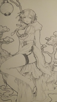 yasahime:  Large Ink Drawings on storenvy