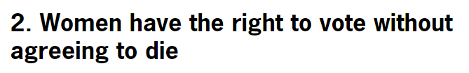 cishetwhiteoppressor:  http://thoughtcatalog.com/janet-bloomfield/2014/08/5-legal-rights-women-have-that-men-dont/