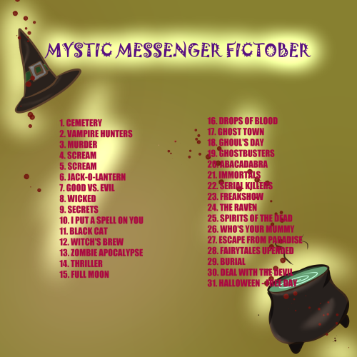 mysme-fictober: Bringing this around again if anyone is interested. Was fun, at least for me, last y