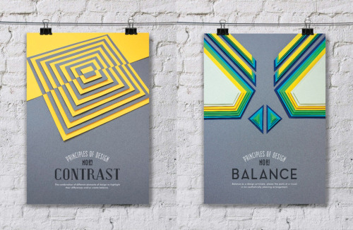 DESIGN - Principle of Design Poster Series.Efil Türk created a series of posters of incredible 