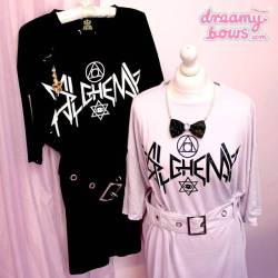 dreamybows:  We’ve added even more Listen Flavor designs to &gt;&gt; DreamyBows.com &lt;&lt; Check out these Harajuku punk style Alchemy Zipped Sleeve Belted Cutsew Dresses in both black and lavender 💗This dress is super versatile and features creepy