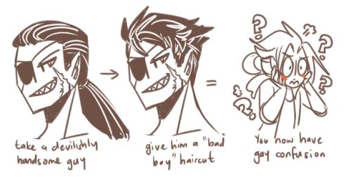 if you give Xigbar short hair he turns into some kind of punk ass foxy uncle. not that he wasn’t att