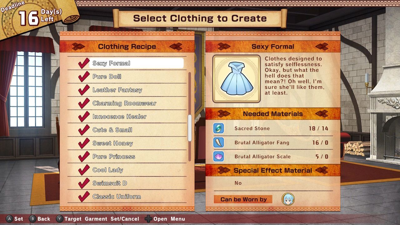 KONOSUBA - God's Blessing on this Wonderful World! Love For These Clothes Of Desire, Review, Nintendo Switch, Amine, Female Character, Making Cloths