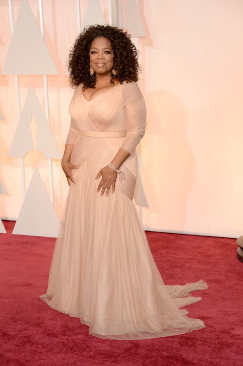 celebritiesofcolor:Oprah Winfrey attends the 87th Annual Academy Awards at Hollywood &amp; Highl