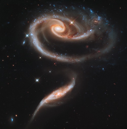 ‘The Mice’This image of a pair of interacting galaxies called Arp 273 was released to celebrate the 