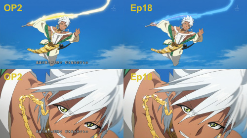 yoshi-x2:  Recycled OP footage in Magi episode 18.