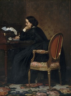 labellefilleart:  The Reply, Auguste Toulmouche 