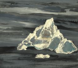 jasonjvilleneuve:  Iceberg at Midnight 7 x 8 in Acrylic on Paper บ Shop Here :  www.etsy.com/shop/JasonJVilleneuve Jason J Villeneuve 