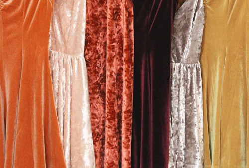 urbanoutfitters: So this is our favorite thing: new velvet dresses in perfect fall colors.  