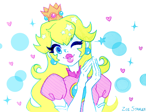 Princess Daisy and Peach doodles