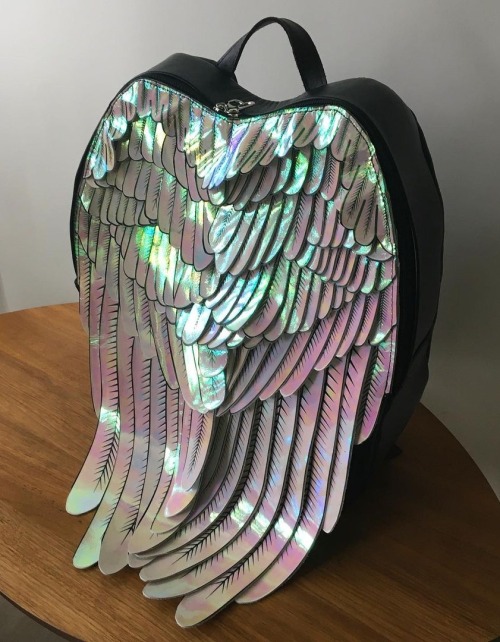 sosuperawesome:Iridescent Angel and Fairy Wings BackpacksKrukru Studio on Etsy