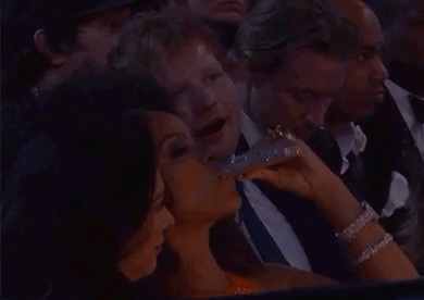 rihennalately:  Rihanna and her Diamond Covered Flask in the Audience at the 59th